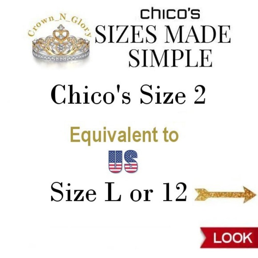 (Chico's Size 2 =L or Size 12)